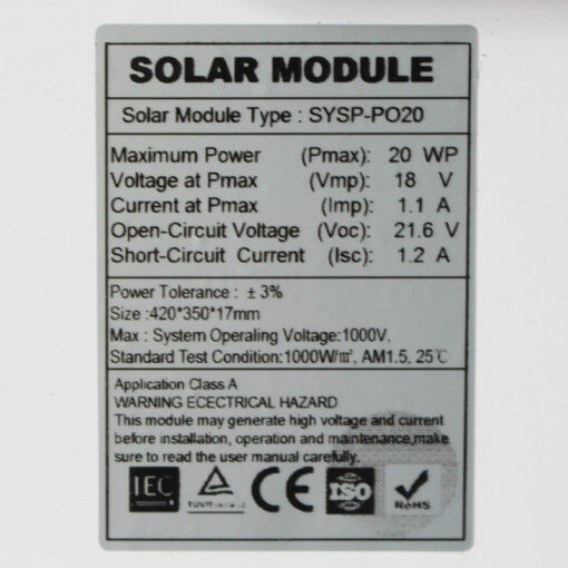 18volt-20watt solar panel - Image 3