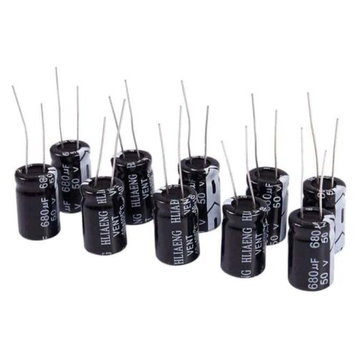 680uF 50v Electrolytic Capacitors (Pack of 10)