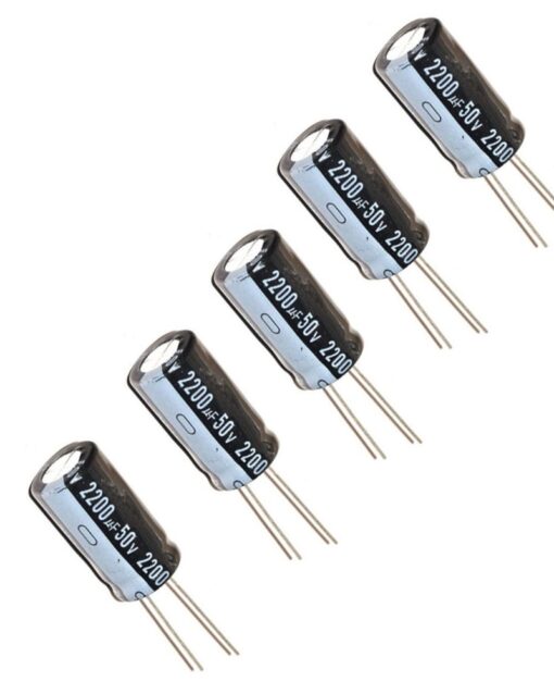 2200uF 50v Electrolytic Capacitors (Pack of 10)