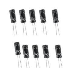 1uF 50v Electrolytic Capacitors (Pack of 10)