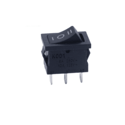 3 Pin SPDT Boat Rocker Switch 6A 250V Black