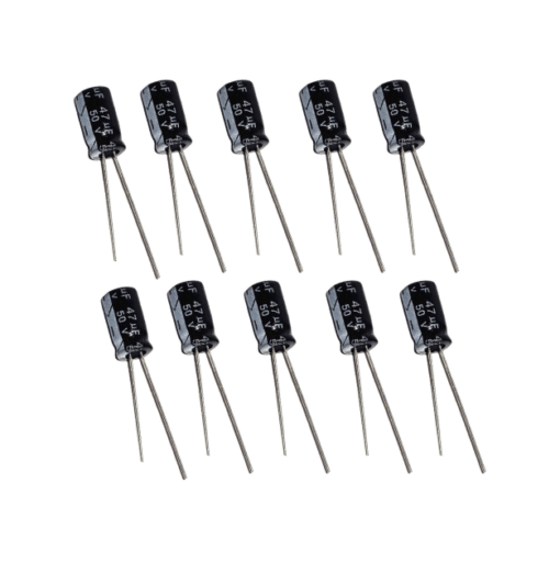 47uF 50v Electrolytic Capacitors (Pack of 10)
