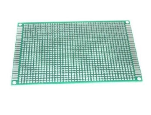 8×12 cm Universal PCB Prototype Board – Double-Sided, 2.54mm Hole Pitch