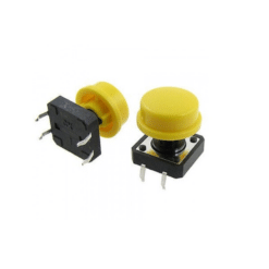12x12x7.3mm Momentary Tact Tactile Push Button with Yellow Cap