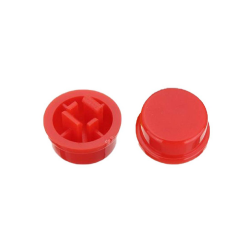12x12x7.3mm Momentary Tact Tactile Push Button with Red Cap - Image 3