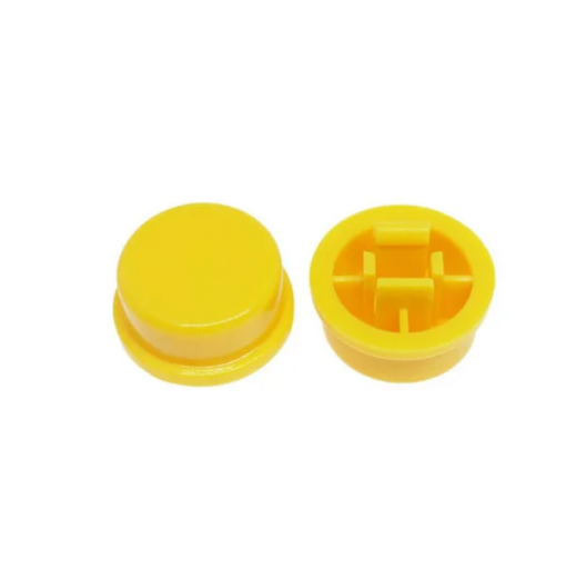 12x12x7.3mm Momentary Tact Tactile Push Button with Yellow Cap - Image 3