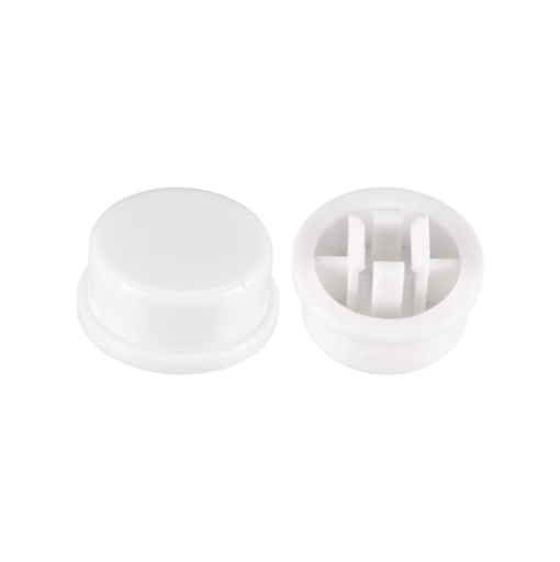 12x12x7.3mm Momentary Tact Tactile Push Button with White Cap - Image 3