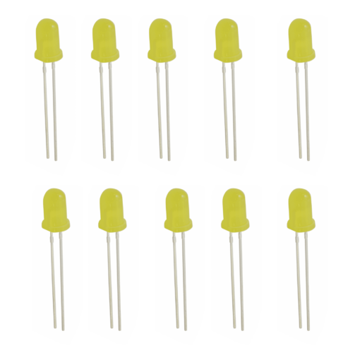 5mm Yellow LEDs - Pack of 10