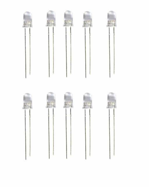 5mm White LEDs - Pack of 10
