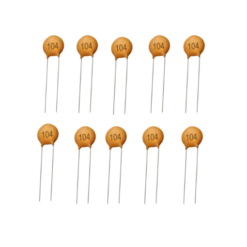 100nF Ceramic Capacitors (104) - Pack of 10
