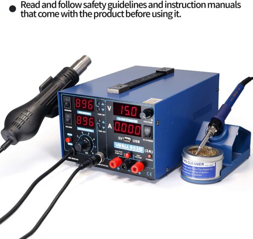 3In1 Soldering Station-YH-853D Power Supply, Soldering Iron and Hot Air - Image 2