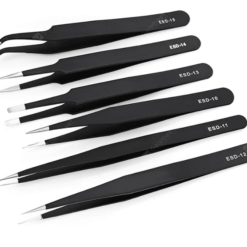 Anti-Static Tweezers 5in1 for Electronics, Laboratory Work, Jewelry-Making, Craft, Soldering