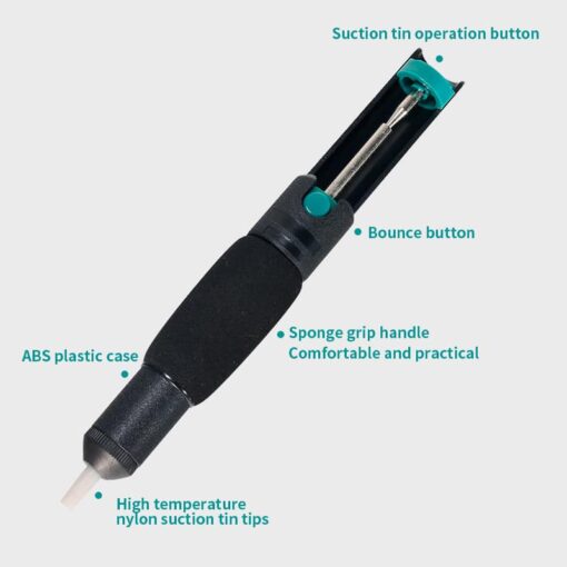 Tin Suction Tools for Solder Sucker and Desoldering & Collecting Tin Dust - Image 2