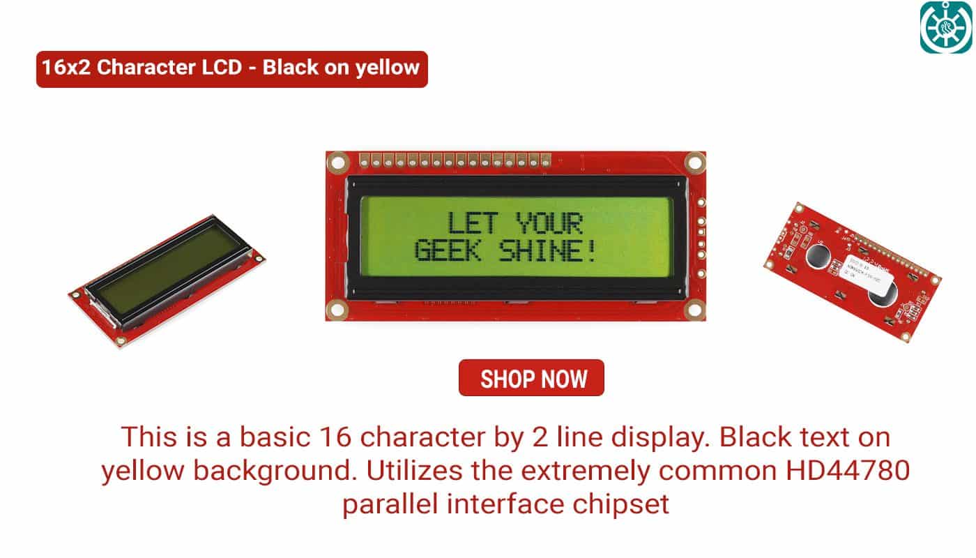 16×2 LCD yellow Screen
