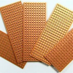 Single Sided Stripboard PCB Board 6.5 x 14.5cm Brown