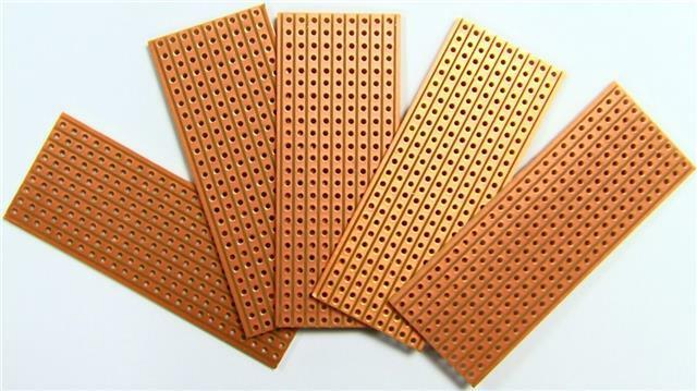 Single Sided Stripboard Veroboard PCB 6.5 x 14.5cm Brown color - Oku  Electronics