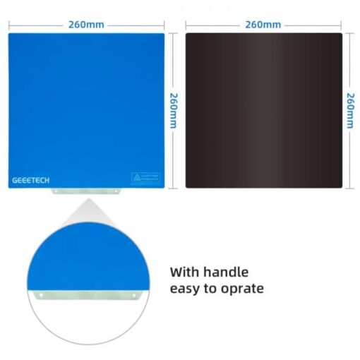 Magnetic Flexible Removable 3D Printing Platform - Rubber Magnetic Plate & Stainless Steel Mylar (260x260mm) - Image 4