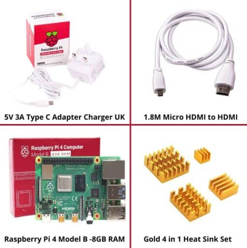 Raspberry Pi 4 Model B with 8 GB RAM Starter Kit