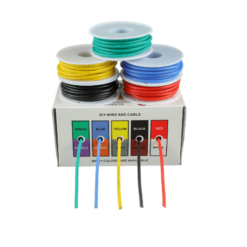 Red black blue green yellow  28AWG Flexible Silicone Wire for DIY