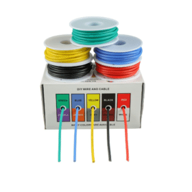 Red black blue green yellow 24AWG Flexible Silicone Wire
