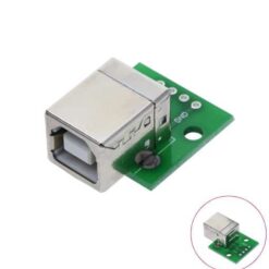 USB Type-B Female Head to DIP 4 pin Breakout Board