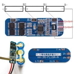 3S 10A 18650 BMS Lithium Battery Charger Protection Board with Overcurrent Protection 10A