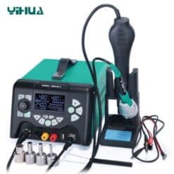Yihua 853D DC Power Supply with Hot Air Gun Soldering Iron Rework Station