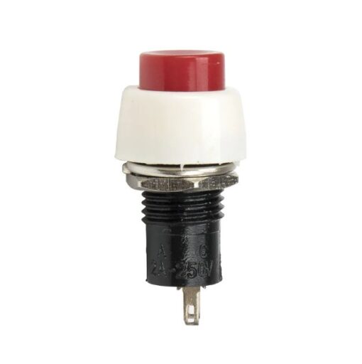 Red DS-450 10MM 2PIN Self-Locking ON-OFF Push Button Switch