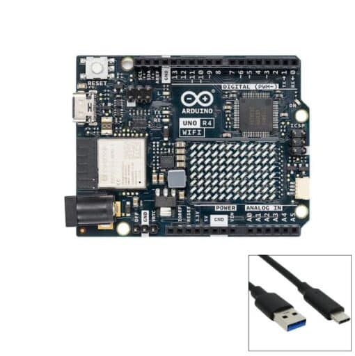 Arduino UNO R4 WiFi with Type C USB Cable-Black