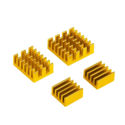 Gold 4 in 1 Heat Sink Set Aluminum for Raspberry Pi 4B