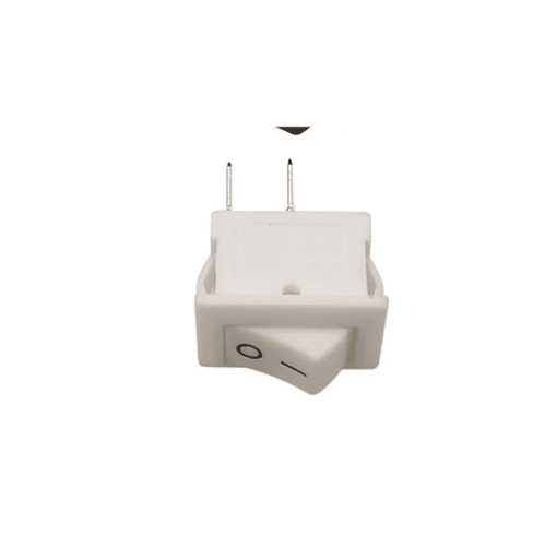 2Pin SPST Mini Boat Rocker Switch 3A 250V White - Image 2