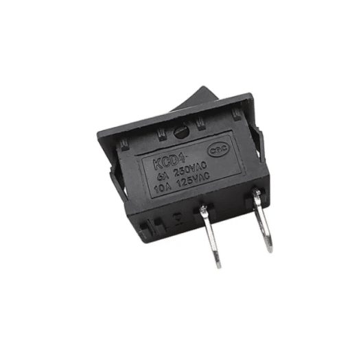 2 Pin SPDT Boat Rocker Switch 6A 250V Black - Image 2