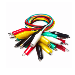 50cm Alligator Clip Test Leads - DIY Set (Pack of 10)