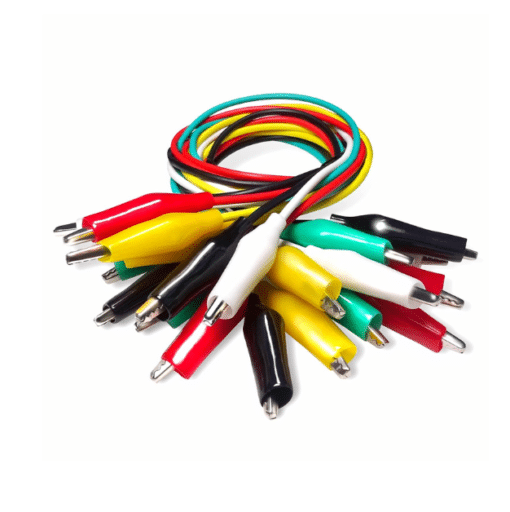 50cm Alligator Clip Test Leads - DIY Set (Pack of 10)