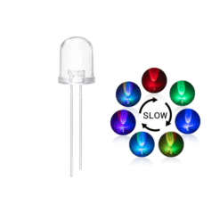 5mm Flashing Diffused Clear Color RGB LED