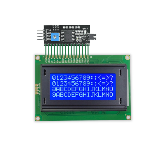 16×4 LCD Blue Screen with I2C Backpack 5V