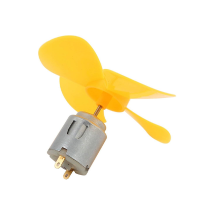 56mm Yellow Four-Blade Propeller with 1.95mm Hole - Oku Electronics