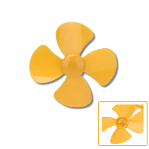 56mm Yellow Four-Blade Propeller with 1.95mm Hole