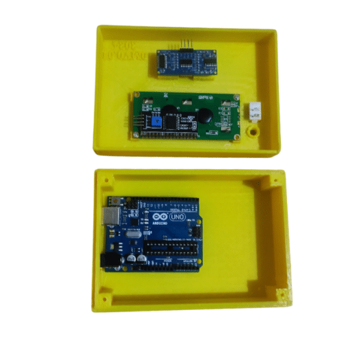 Enclosure for Arduino Uno, 16x2 LCD, and Ultrasonic Sensor Yellow - Image 2