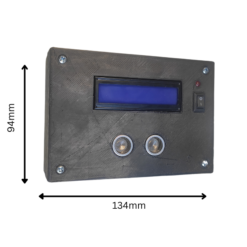 Enclosure for Arduino Uno, 16x2 LCD, and Ultrasonic Sensor Black