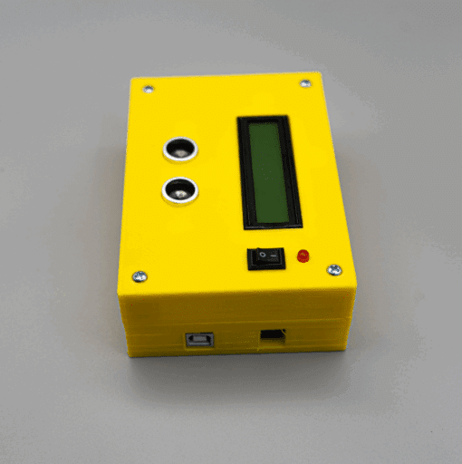 Enclosure for Arduino Uno, 16x2 LCD, and Ultrasonic Sensor Yellow Colour - Image 6