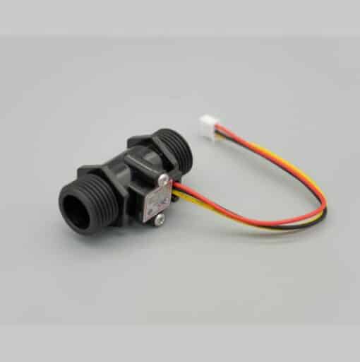 Black Water Flow Sensor YF-S201C - G1/2, 1-30L/min, 5-15V - Image 2