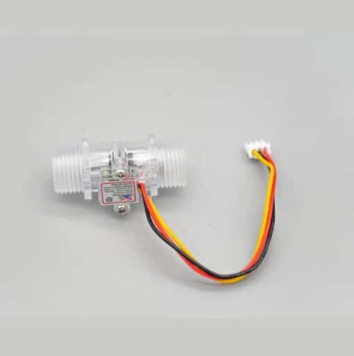 Transparent Black Water Flow Sensor YF-S201C - G1/2, 1-30L/min, 5-15V