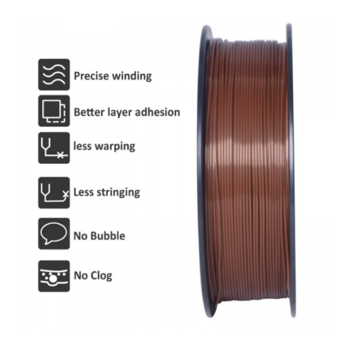 Geeetech PLA 3D Printing Filament - Brown, 1.75mm, 1kg Spool - Image 2