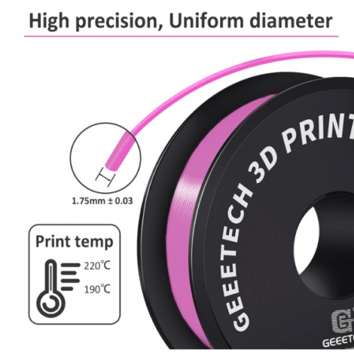 Geeetech PLA 3D Printing Filament - Pink, 1.75mm, 1kg Spool - Image 2