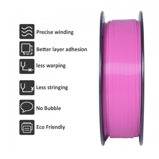 Geeetech PLA 3D Printing Filament - Pink, 1.75mm, 1kg Spool - Image 3