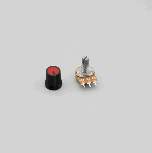 6mm Potentiometer Volume Control Knob Cap – 15x15mm (RED) - Image 2