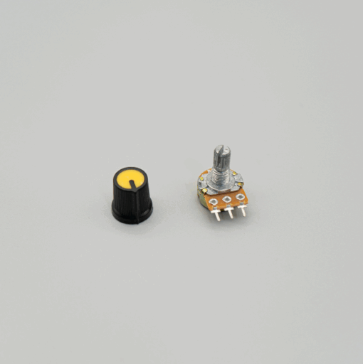 6mm Potentiometer Volume Control Knob Cap – 15x15mm (Yellow) - Image 2