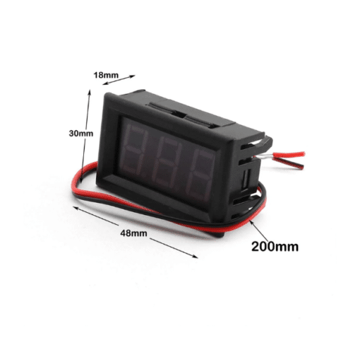 0.56-Inch AC Voltmeter (Green LED) – 70V to 500V, Two-Wire, AC 220V - Image 2
