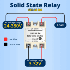 SSR‑100DA Solid State Relay (100A, DC Control → AC Load) - Oku Electronics